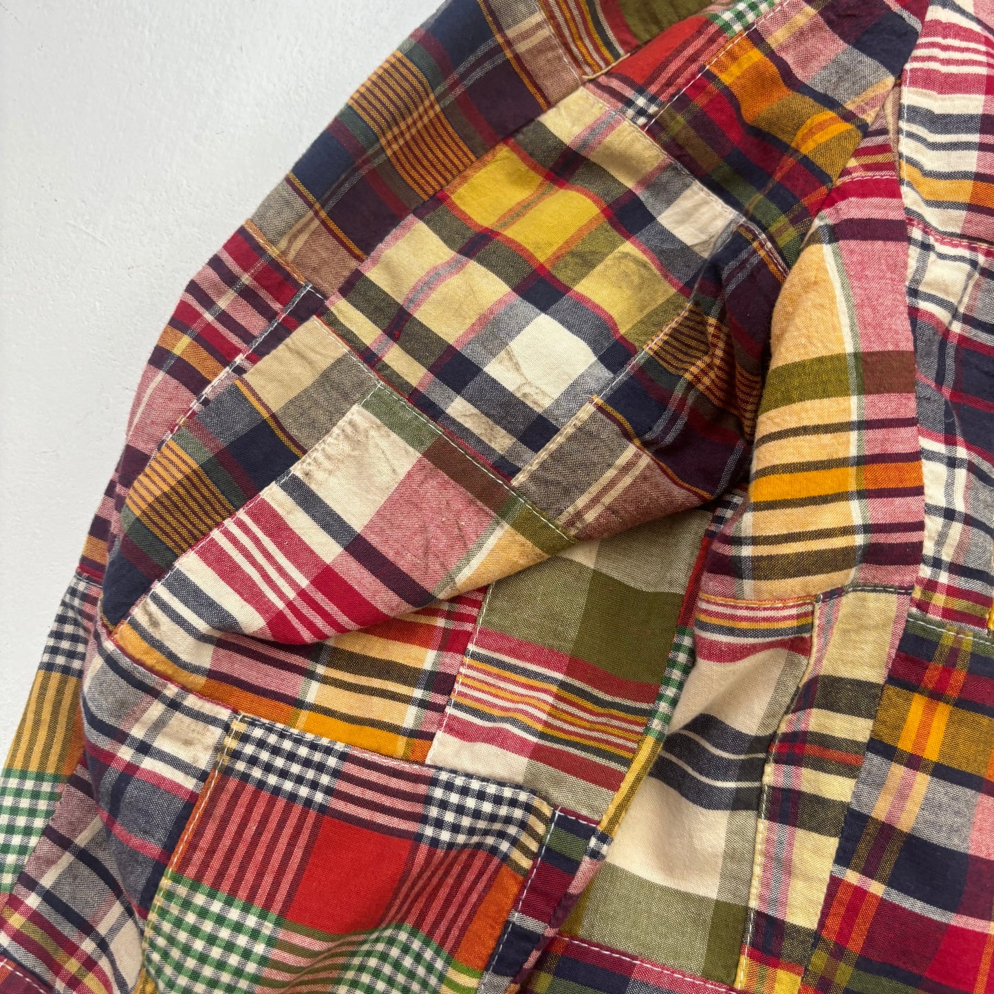 Polo Ralph Lauren Patchwork Madras Plaid Blazer Sports Jacket (Cotton) - L