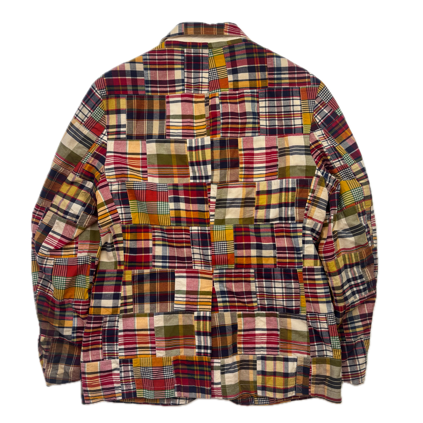 Polo Ralph Lauren Patchwork Madras Plaid Blazer Sports Jacket (Cotton) - L