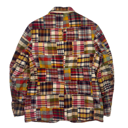 Polo Ralph Lauren Patchwork Madras Plaid Blazer Sports Jacket (Cotton) - L