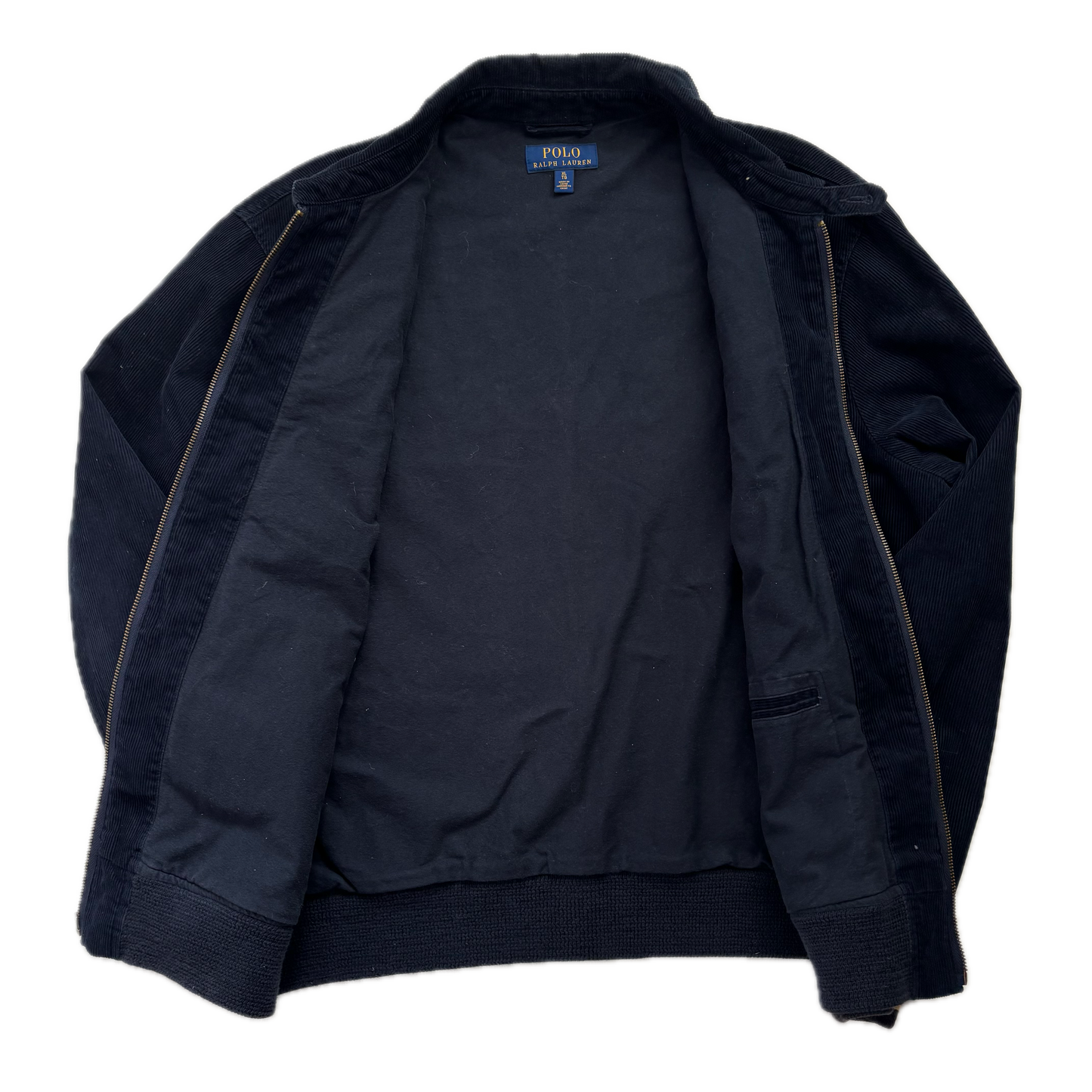 Navy Corduroy Varsity Bronx Lions Letterman Jacket - XL