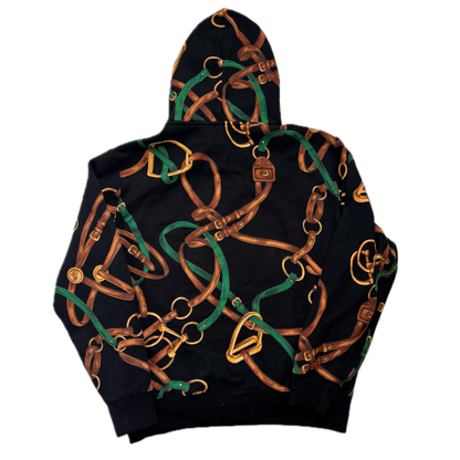 Polo Ralph Lauren Black Equestrian Print Hoodie - M