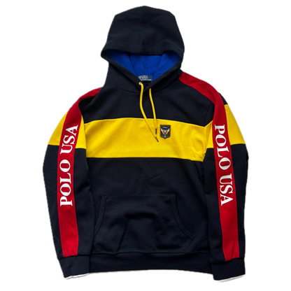 Polo Ralph Lauren Uni Patch Hoodie Colourblock Retro - L