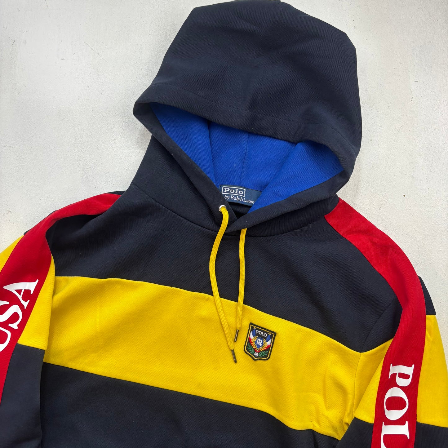 Polo Ralph Lauren Uni Patch Hoodie Colourblock Retro - L
