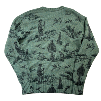 Polo Ralph Lauren Green Sportsman Hunting Print Jumper (Wool) - M