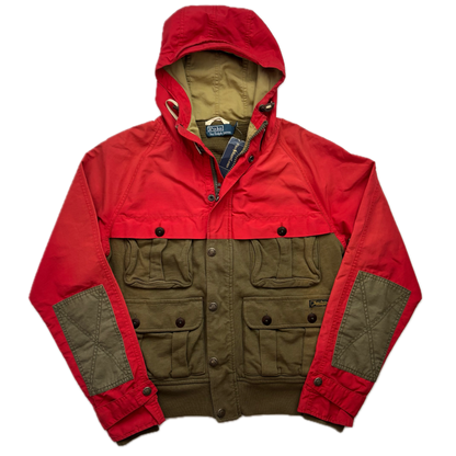 Polo Ralph Lauren Red Brown Mountain Parka Jacket Hooded - S