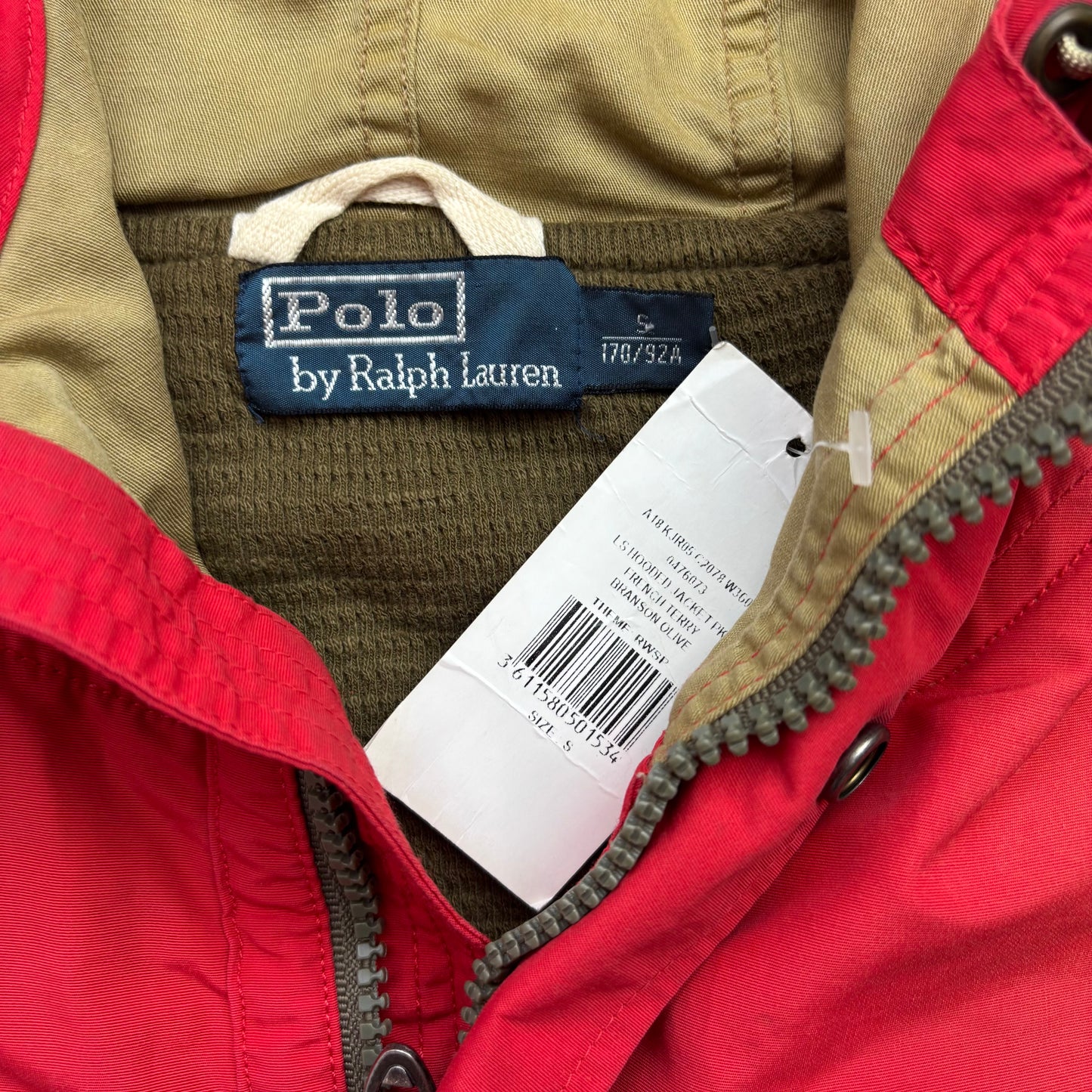 Polo Ralph Lauren Red Brown Mountain Parka Jacket Hooded - S
