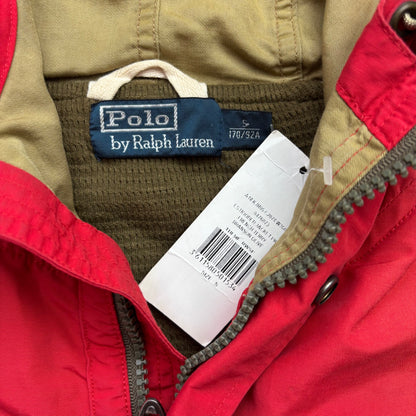 Polo Ralph Lauren Red Brown Mountain Parka Jacket Hooded - S