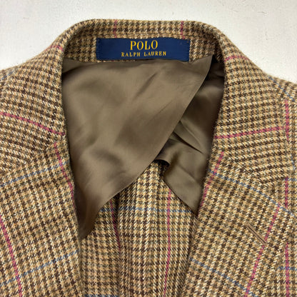 Polo Ralph Lauren Houndstooth Tweed Blazer Sports Coat (Silk Blend) - 38R