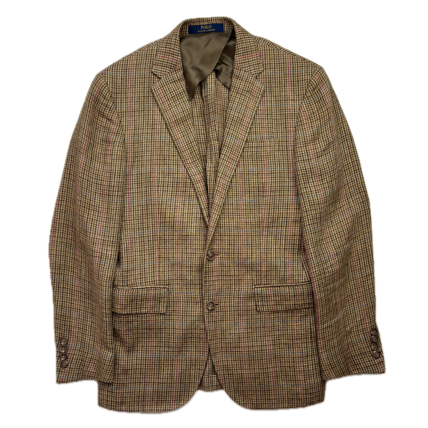 Polo Ralph Lauren Houndstooth Tweed Blazer Sports Coat (Silk Blend) - 38R