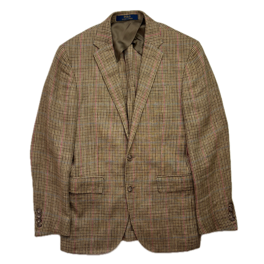 Polo Ralph Lauren Houndstooth Tweed Blazer Sports Coat (Silk Blend) - 38R