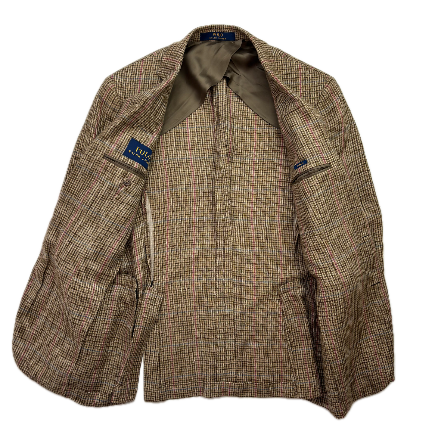 Polo Ralph Lauren Houndstooth Tweed Blazer Sports Coat (Silk Blend) - 38R