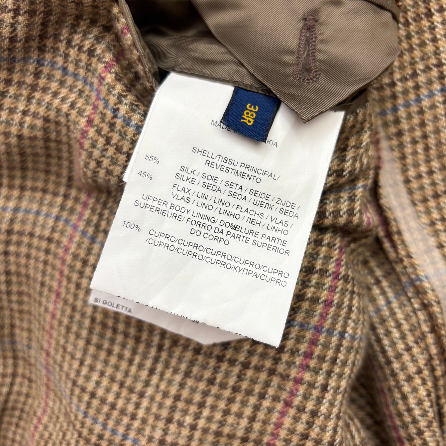 Polo Ralph Lauren Houndstooth Tweed Blazer Sports Coat (Silk Blend) - 38R