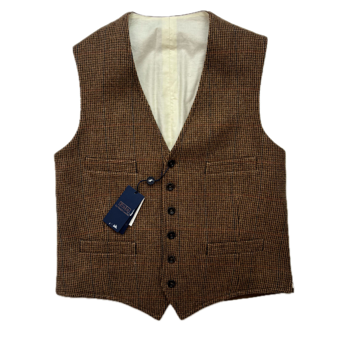 Polo Ralph Lauren Brown Tweed Waistcoat (Wool) - 40R