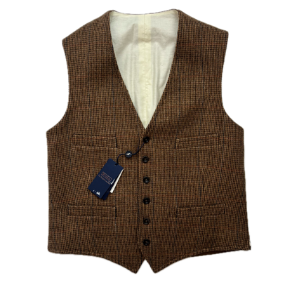 Polo Ralph Lauren Brown Tweed Waistcoat (Wool) - 40R
