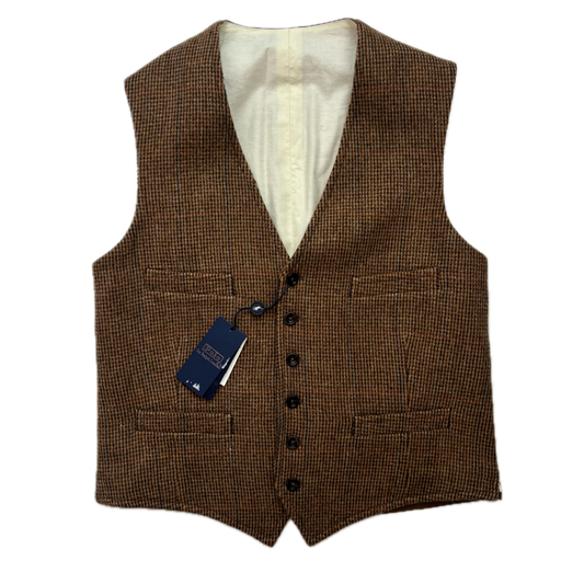 Polo Ralph Lauren Brown Tweed Waistcoat (Wool) - 40R