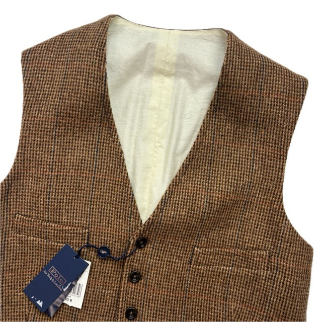 Polo Ralph Lauren Brown Tweed Waistcoat (Wool) - 40R