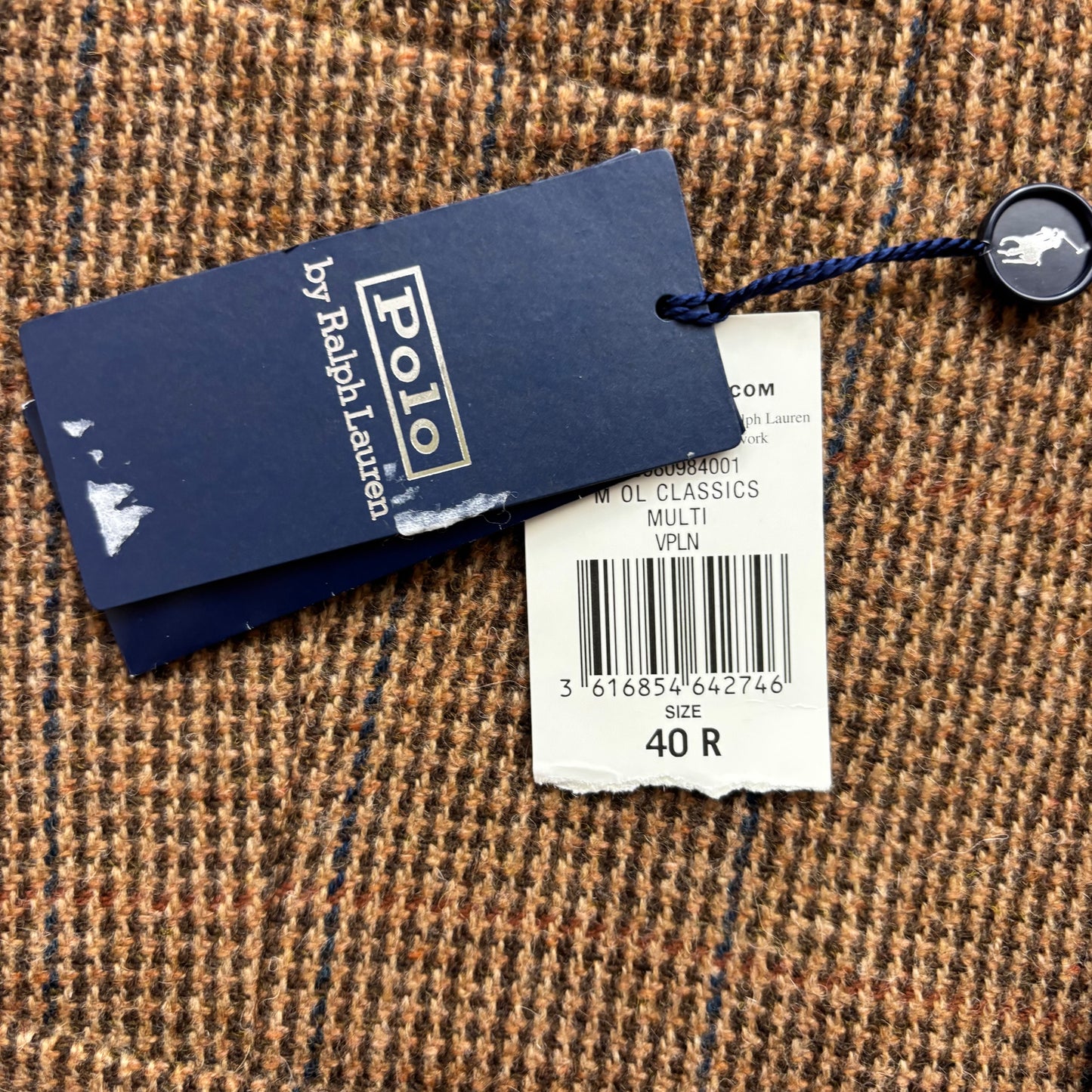 Polo Ralph Lauren Brown Tweed Waistcoat (Wool) - 40R