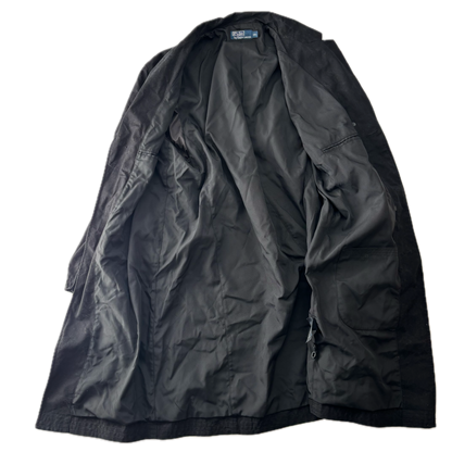 Polo Ralph Lauren Black Long Utility Jacket Over Coat - XXL