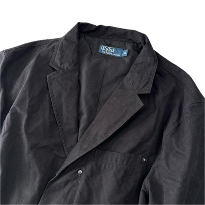 Polo Ralph Lauren Black Long Utility Jacket Over Coat - XXL