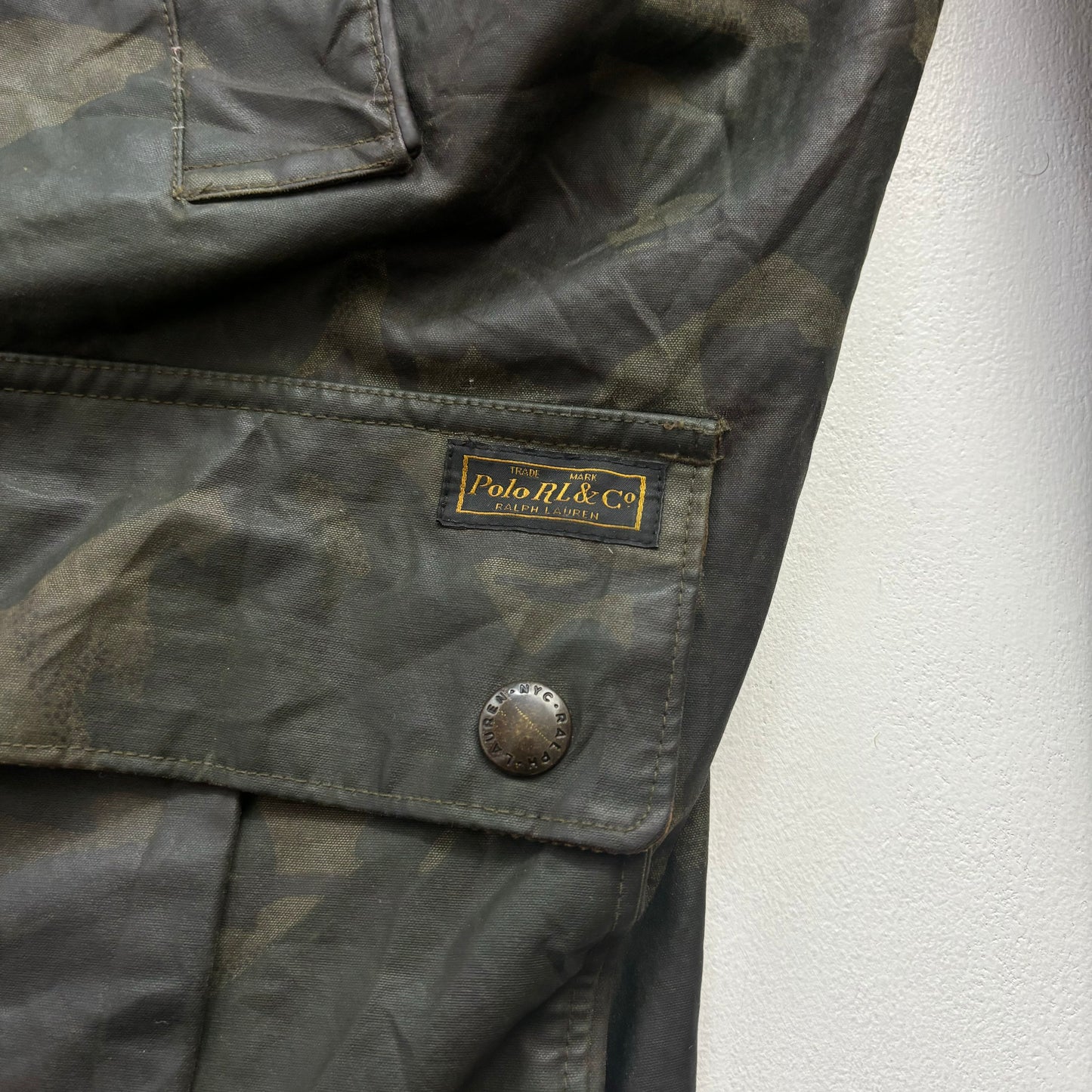 Oil Cloth Waxed Camo Jacket Hunting Shooting - XL