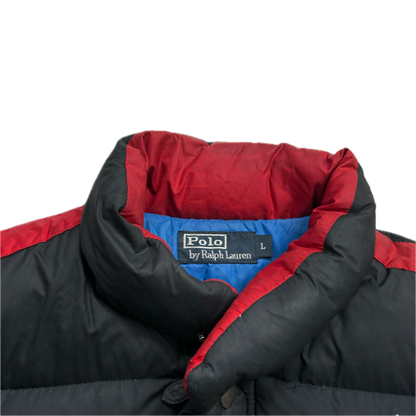 Black USA Winter Event Puffer Jacket Down Coat Lake Placid - L