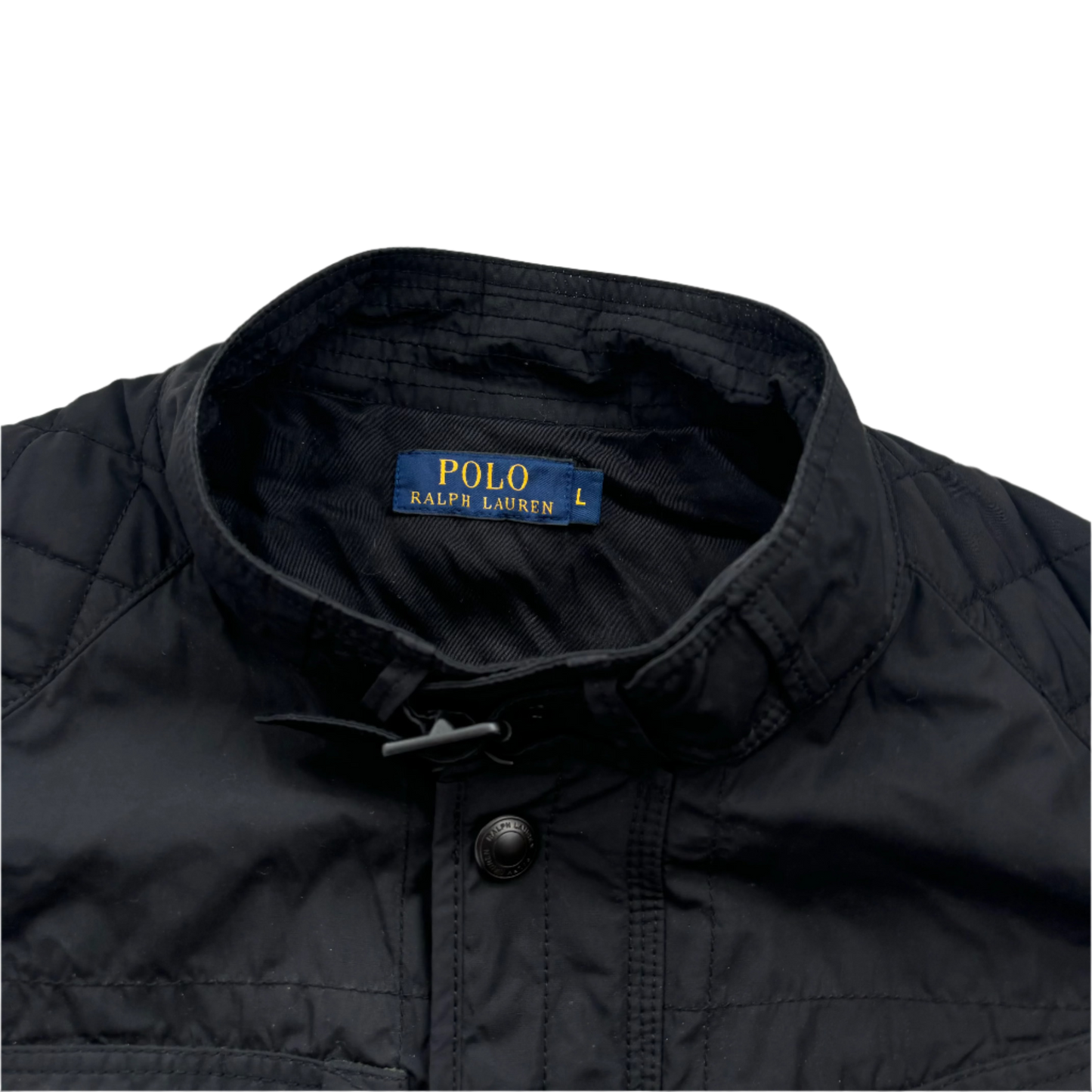 Black Utility Jacket Field Coat - L