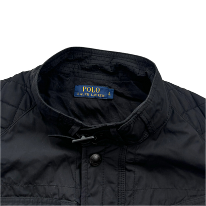 Black Utility Jacket Field Coat - L