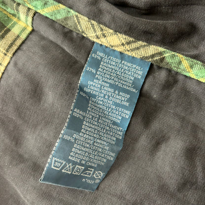 Black Rain Coat Hooded Parka - L