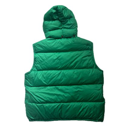 Green Hooded Body Warmer Gilet Down Vest - XXL