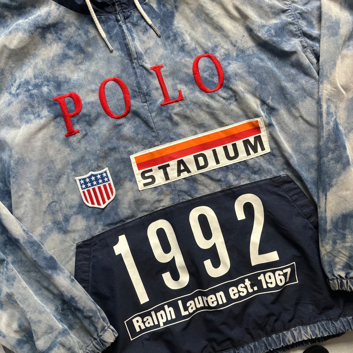 Polo Ralph Lauren Retro Stadium 1992 Indigo Pullover Jacket - XXL