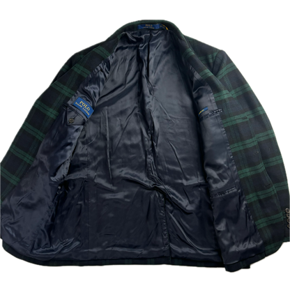 BlackWatch Green Navy Tartan Blazer Sports Coat - 46R