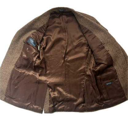 Brown Herringbone Blazer (Wool) - 38R