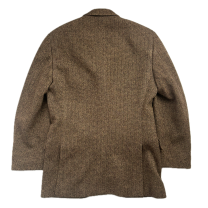 Brown Herringbone Blazer (Wool) - 38R