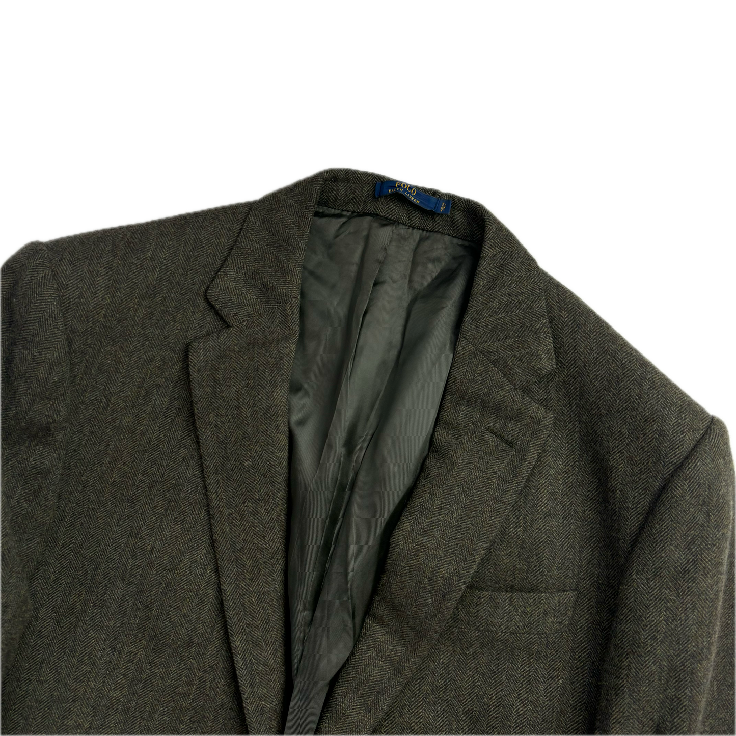 Green Herringbone Blazer Sports Coat (Wool) - 42R