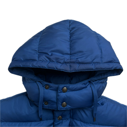 Blue Hooded Body Warmer Gilet Down Vest -XL