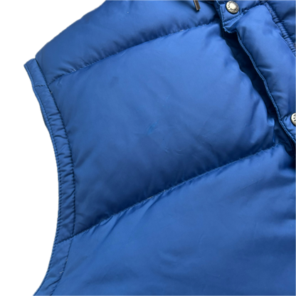 Blue Hooded Body Warmer Gilet Down Vest -XL