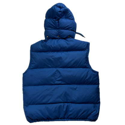 Blue Hooded Body Warmer Gilet Down Vest -XL