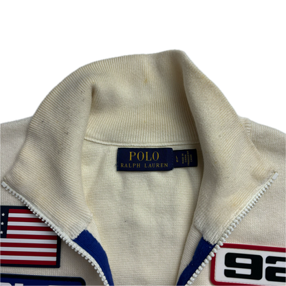 Polo Ralph Lauren Freestyle Ski USA 1/4 Zip Jumper Alpine Racing 1992 Retro - L