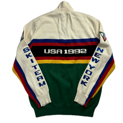 Polo Ralph Lauren Freestyle Ski USA 1/4 Zip Jumper Alpine Racing 1992 Retro - L