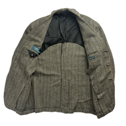 Polo Ralph Lauren Grey Herringbone Blazer (Flax Silk Wool) - 44R