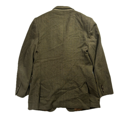 Dark Green Herringbone Blazer (Wool) - 42R
