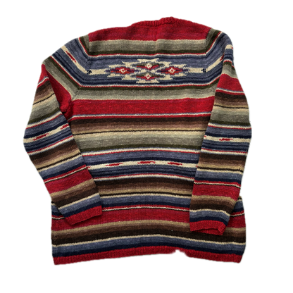 Lauren Aztec Hand Knit Cardigan (Linen Blend) - S