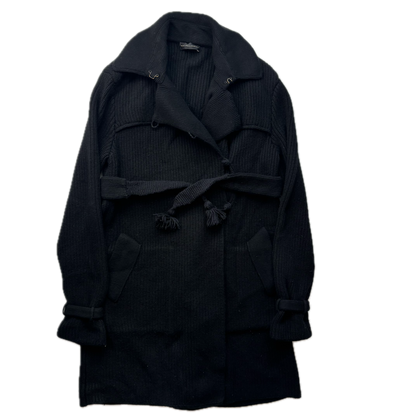 Ralph Lauren Black Label Long Belted Cardigan Wool Cashmere Black - M