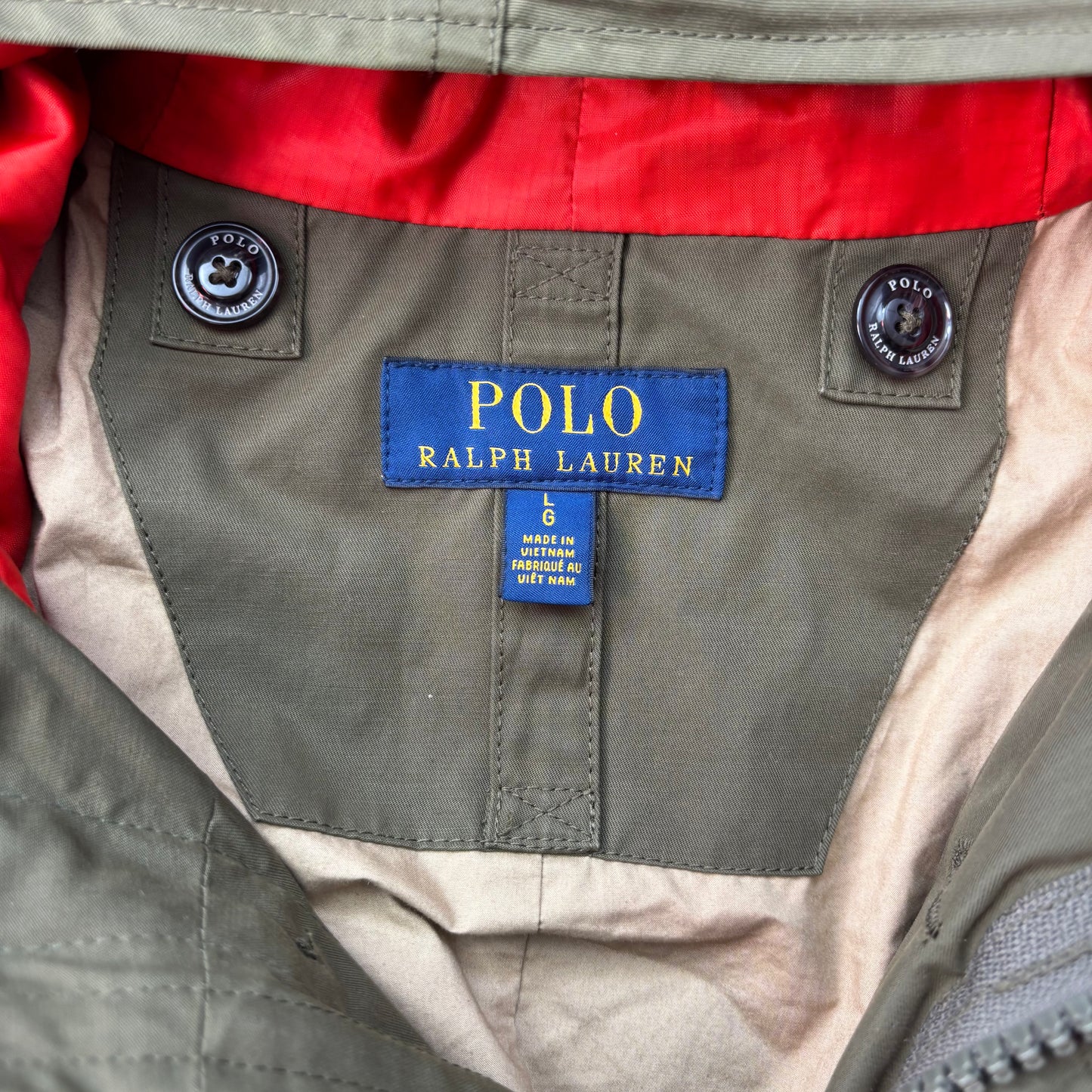 Polo Ralph Lauren Sierra Marsh Raincoat Green Parka Jacket - L