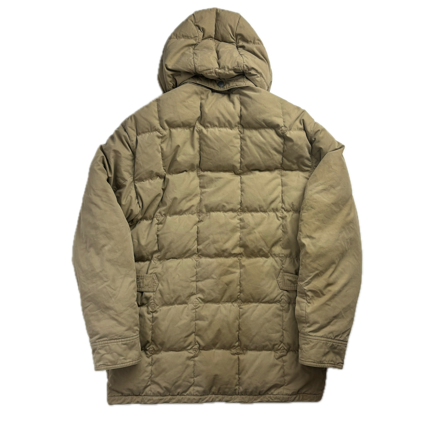 Polo Ralph Lauren Beige Quilted Puffer Jacket Fur Collar - S