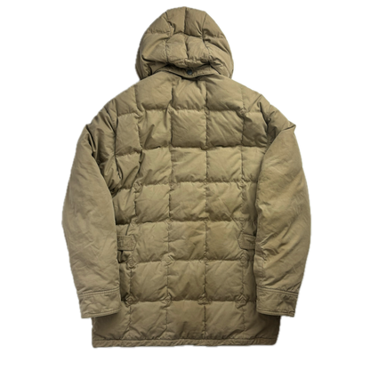 Polo Ralph Lauren Beige Quilted Puffer Jacket Fur Collar - S
