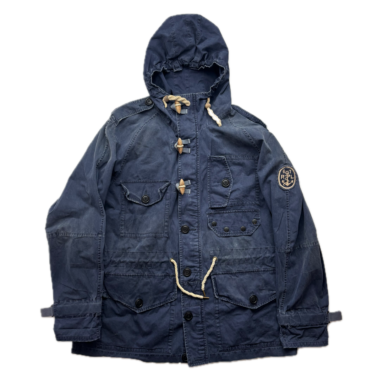 Polo Ralph Lauren Navy Blue Marine Hooded Parka Jacket  - XL