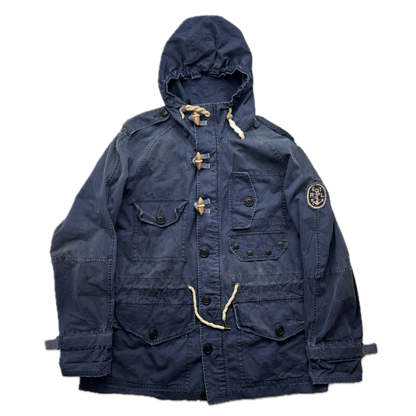 Polo Ralph Lauren Navy Blue Marine Hooded Parka Jacket  - XL