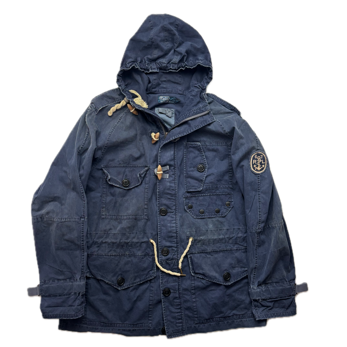 Polo Ralph Lauren Navy Blue Marine Hooded Parka Jacket  - XL