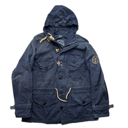 Polo Ralph Lauren Navy Blue Marine Hooded Parka Jacket  - XL